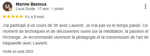 Avis 5/5 élève peinture huile