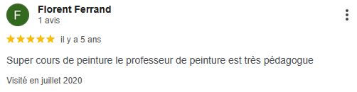 Avis 5/5 élève peinture huile