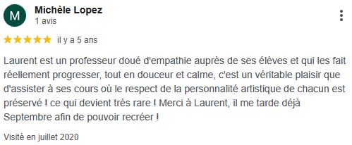 Avis 5/5 élève peinture huile