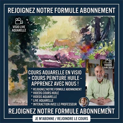 Cours aquarelle live pas à pas
