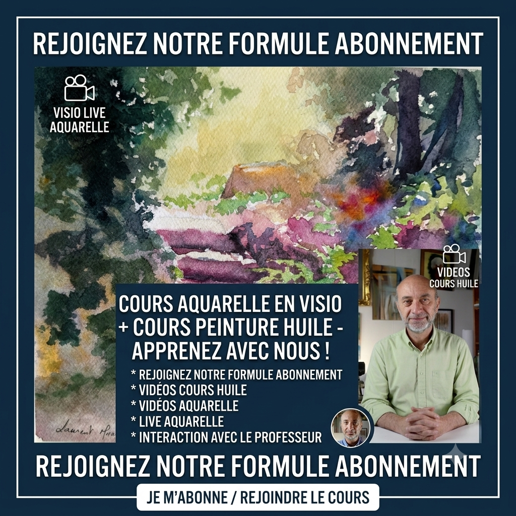 Cours aquarelle en live démonstration